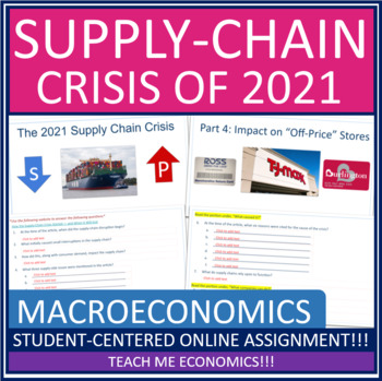 Preview of Supply Chain Crisis of 2021 High School Economics Webquest Printable or Google