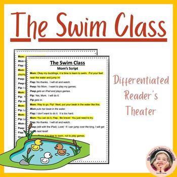 Preview of The Swim Class- Differentiated, Multileveled, Decodable Reader's Theater Script