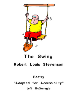 Preview of The Swing  by Robert Louis Stevenson (PDF Color download)