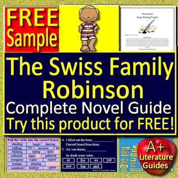Preview of The Swiss Family Robinson Novel Study Free Sample