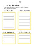 The Syllable Finder Worksheet