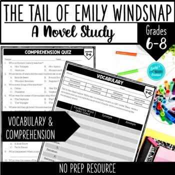 Preview of The Tail of Emily Windsnap Novel Study: Vocabulary & Comprehension Pack