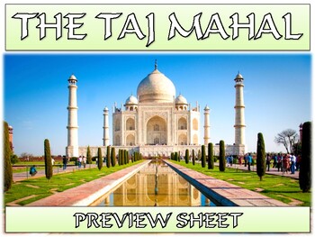 Preview of The Taj Mahal : Mini Unit