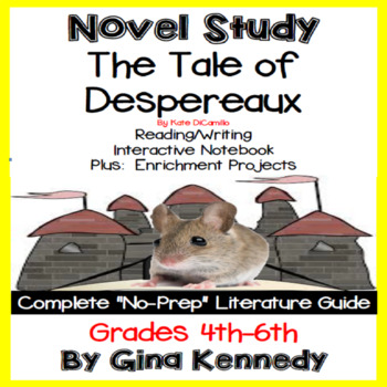 Preview of The Tale of Despereaux Novel Study & Project Menu; Plus Digital Option
