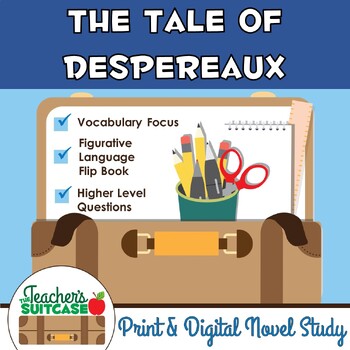 Preview of The Tale of Despereaux {Novel Study & Flip Book} - PRINT & DIGITAL