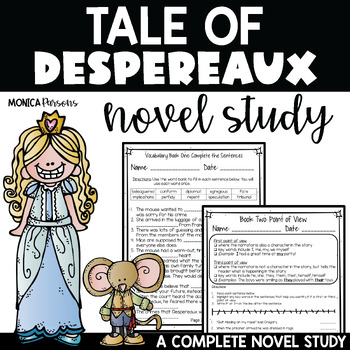 Preview of The Tale of Despereaux Novel Study Quizzes, Activities