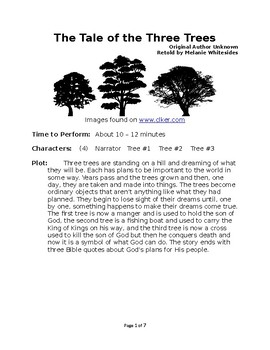The Tale Of Three Trees Small Group Religious Reader S Theater By Wonbyone