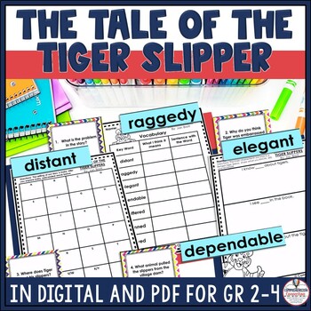 Preview of The Tale of the Tiger Slippers by Jan Brett Read Aloud Activities Comprehension