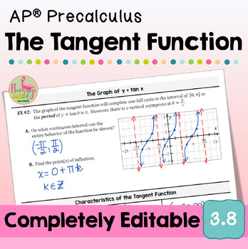 Preview of The Tangent Function (Unit 3 AP Precalculus)