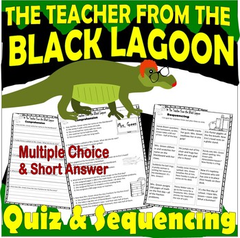Preview of The Teacher From the Black Lagoon Reading Quiz Test & Story Scene Sequencing