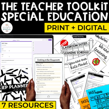 Preview of The Teacher Toolkit for Special Education | Print + Digital (EDITABLE)