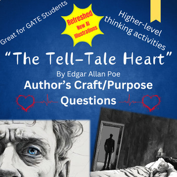 Preview of The Tell-Tale Heart Author's Craft/Purpose Questions