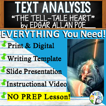 Preview of The Tell-Tale Heart - Text Based Evidence - Text Analysis Essay Writing Lesson