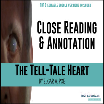 Preview of The Tell-Tale Heart - Close Reading & Annotation - DIGITAL