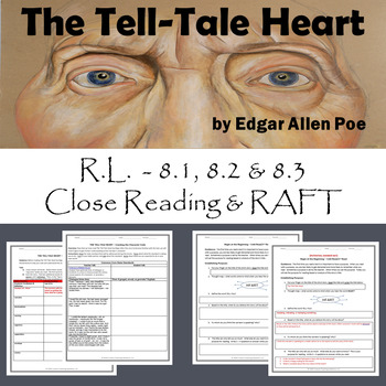 Preview of The Tell-Tale Heart - Close Reading & RAFT