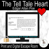 The Tell Tale Heart Digital Escape Room, Edgar Allan Poe, 