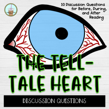Preview of The Tell-Tale Heart Discussion Questions | Task Cards | Digital Learning
