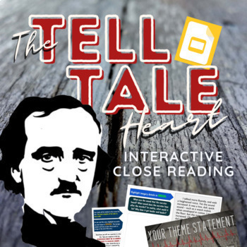 Preview of The Tell Tale Heart Interactive Close Reading with Google Slides! 