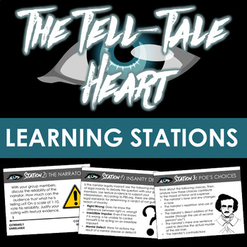 Preview of The Tell-Tale Heart Learning Stations: Engaging Analysis!