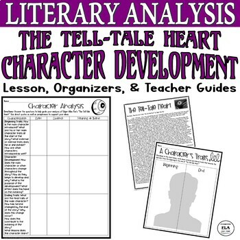 Preview of The Tell Tale Heart Literary Analysis Character Development Short Story PDF