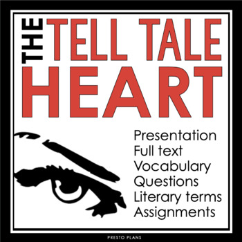 Preview of The Tell Tale Heart by Edgar Allan Poe - Short Story Presentation and Activities