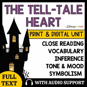 Preview of The Tell Tale Heart Unit | Print & Digital | Close Reading | Full Text