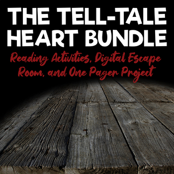 Preview of The Tell-Tale Heart Reading Comprehension Activities BUNDLE