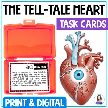 Preview of The Tell-Tale Heart by Edgar Allan Poe - Short Story Task Cards - Middle School
