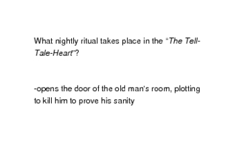 Preview of The Tell Tale Heart by Edgar Allen Poe (flash cards)
