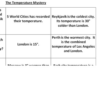 Preview of The Temperature Mystery