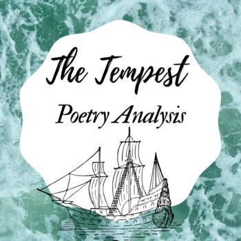Preview of The Tempest Poetry Analysis Assessment