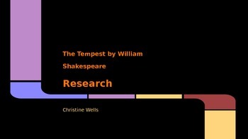 Preview of The Tempest by Shakespeare Background Research