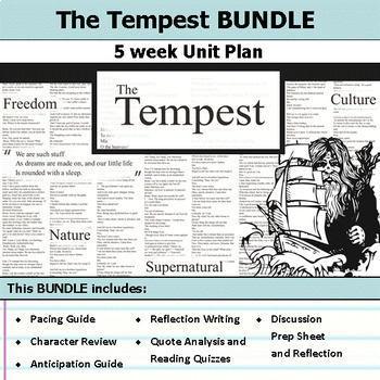 Preview of The Tempest by William Shakespeare Unit