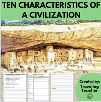 Preview of The Ten Characteristics of a Civilization: Reading Passages + Activities