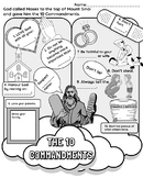 The Ten Commandments Colouring Page - Catholic Education -