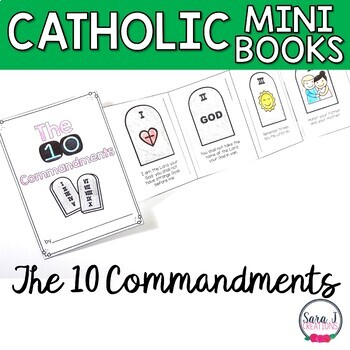 Preview of Ten Commandments Catholic Mini Book - 10 Commandments