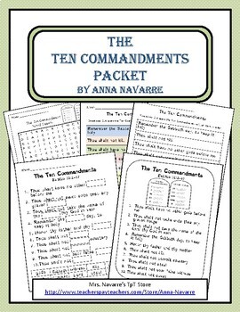 Preview of The Ten Commandments Packet