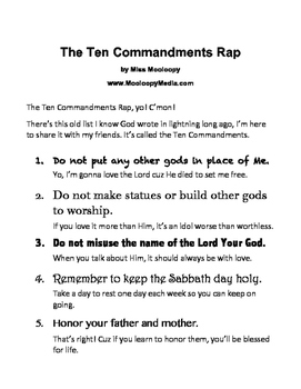 Preview of The Ten Commandments Rap by Lily Mulupi