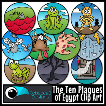 Preview of The Ten Plagues of Egypt Clip Art - Moses, Passover Clip Art, Catholic Clip Art