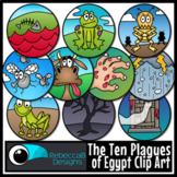 The Ten Plagues of Egypt Clip Art - Moses, Passover Clip A