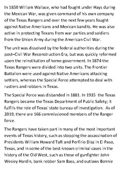 Texas Rangers, Case Studies