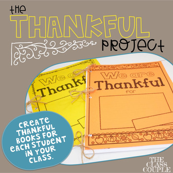 Preview of The Thankful Project, A Thanksgiving Writing Activity
