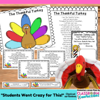 Preview of The Thankful Turkey has Arrived  {Behavior Incentive for November}