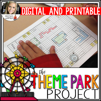 Preview of Theme Park Project: A Math Activity for Upper Elementary - Digital & Printable