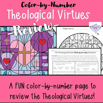 Preview of The Theological Virtues Color-By-Number