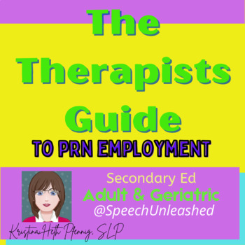 Preview of The Therapist's Guide to PRN Employment