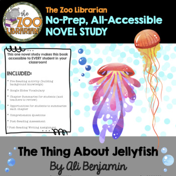 Preview of The Thing About Jellyfish by Ali Benjamin: a CCSS novel study/PDF/Google Drive