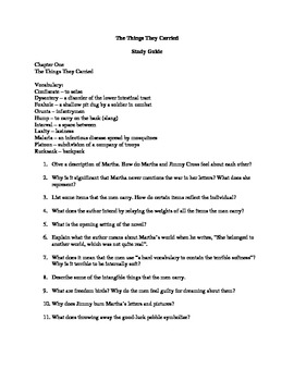 the things they carried discussion questions chapter 1