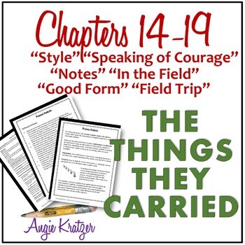 Preview of The Things They Carried Chap. 14-19 - Style - Speaking of Courage - Notes, etc.