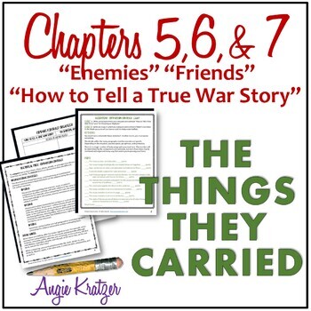 Preview of The Things They Carried Chapters 5-7 Unit - How to Tell a True War Story